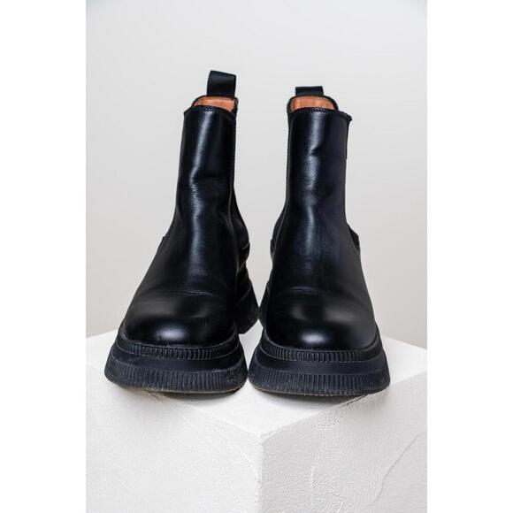 Ganni Black Chunky Creeper Boots - Picture 1 of 7